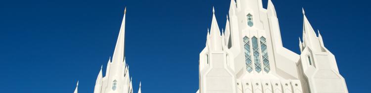 view of a Mormon church