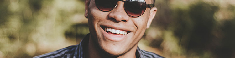 happy man in sunglasses