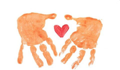 handprints forming a heart